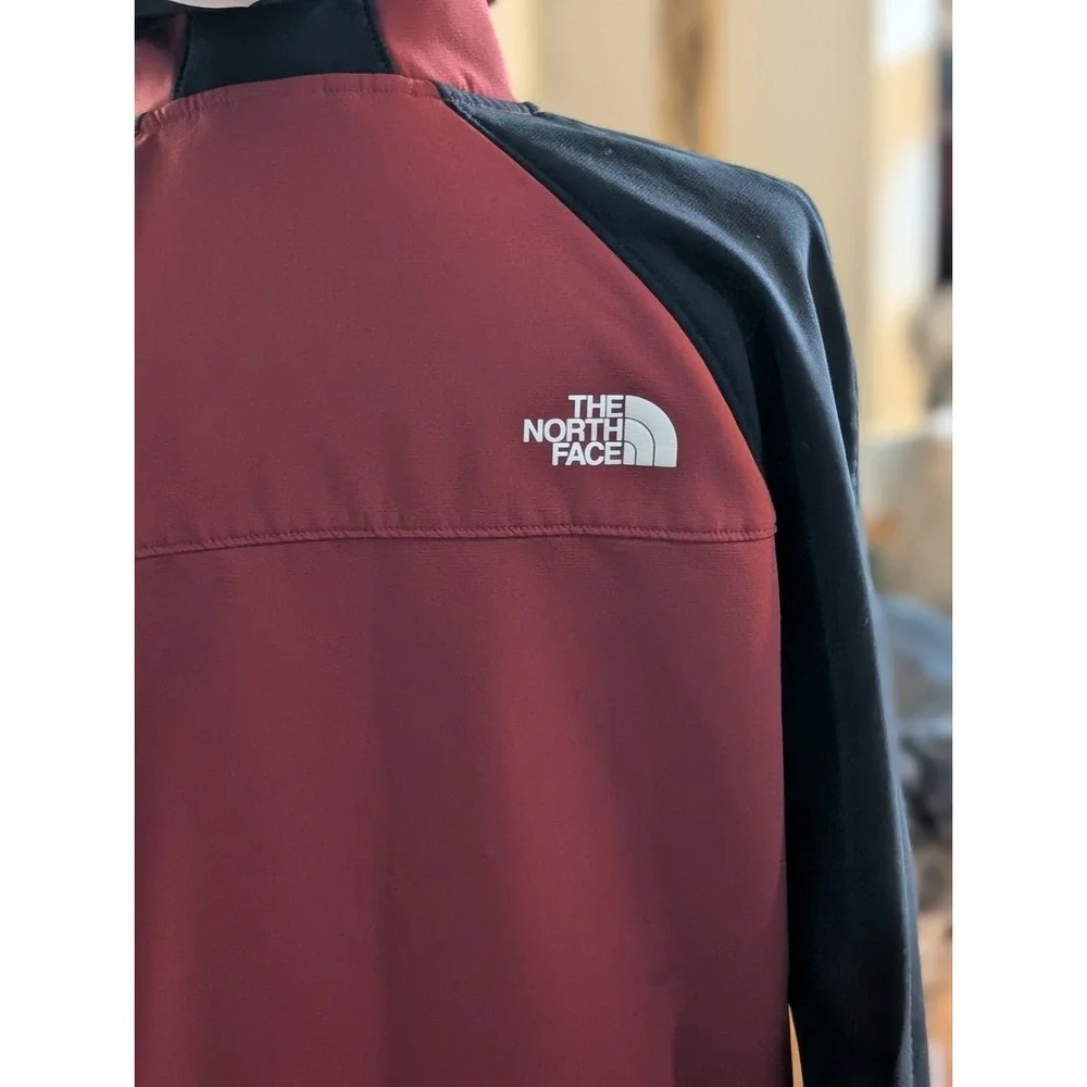 The North Face Tekware Hybrid Full Zip Hoodie Jacket Men's Size Medium Burgundy